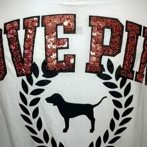 RARE FIND 2018 EUC oversized extra small shirt rose gold bling gorgeous